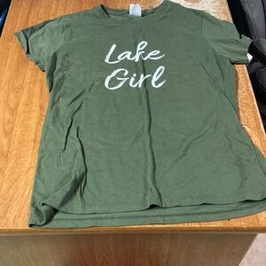 Port and Company Green 'Lake Girl' Short Sleeve Tee. Never worn